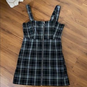 Vintage overall zip up mini dress